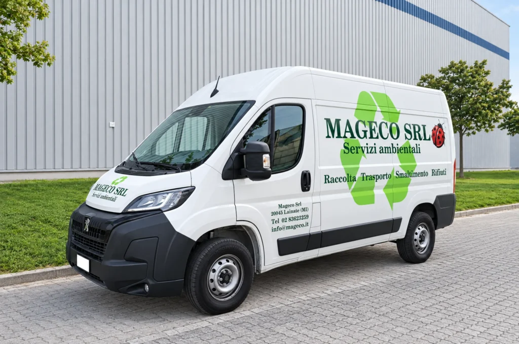 Furgone MAGECO Srl per raccolta e trasporto rifiuti